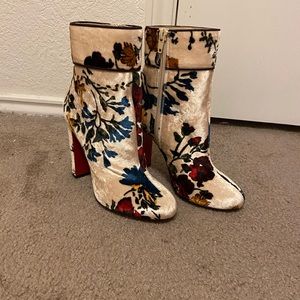 Christian Louboutin Moulamax velvet booties NWOT
